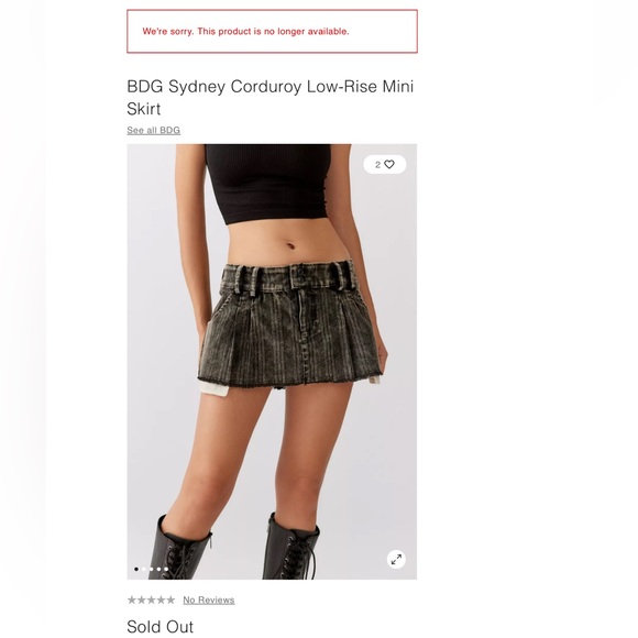 BDG Urban Outfitters Sydney Corduroy Low-Rise Mini - Picture 13 of 13